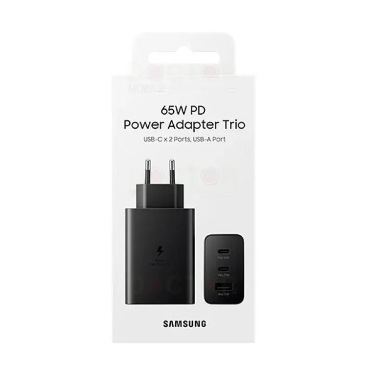 65w Samsung Us Pin Pd Power Adaptor Trio Usb C X 2ports,Usb-A Port